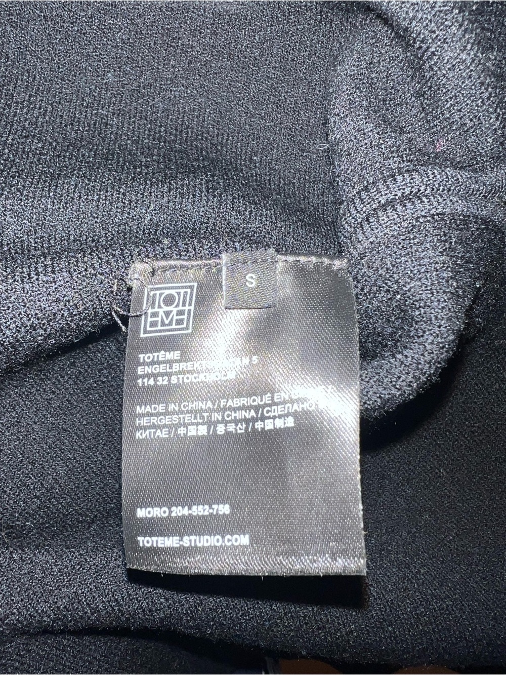 Toteme Black Scoop Neck Long Sleeve Sweater - Picture 4 of 4